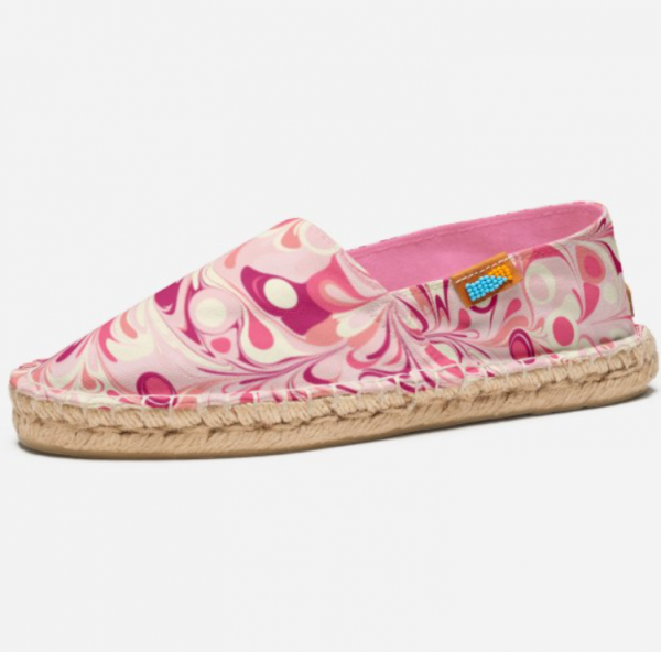 Espadrilles dengan tampilan marble pattern